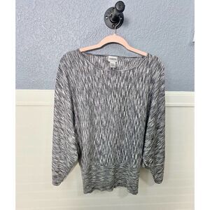Chico's Gray Long Sleeve Relax Fit Tunic